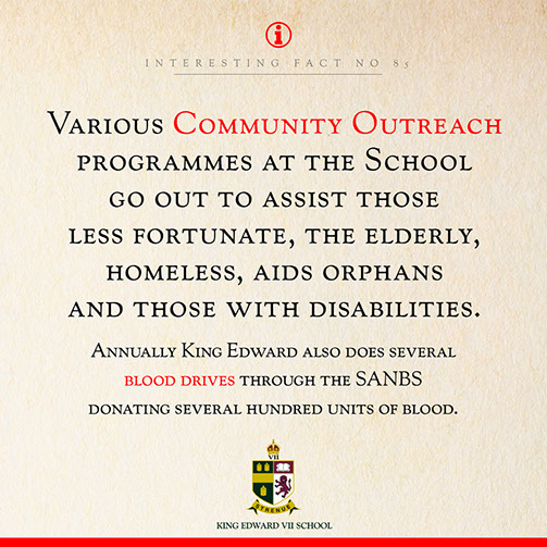 King Edward VII School - Community Outreach
